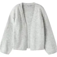 Name It Kids Cardigan - Strikk - NkfOlina - Light Grey Melange - - 13-14 år (158-164) - Cardigan