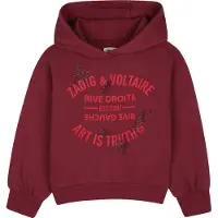 Zadig & Voltaire Hettegenser - Karmosinrød m. Paljetter - - 14 år (164) - Hettegenser