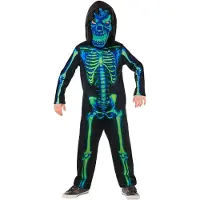 Rubies Kostymer - Neon Green Skeleton - - 3-4 år (98-104) - Kostymer