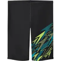 Speedo Badebukser - Medley Logo Jammer - Anthracite/Sitrus Green - - 9-10 år (134-140) - Badetøy