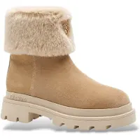 Blauer for woman. F6KIMMEL10 Kimmel 10 beige leather ankle boots (38), Flat, Zip, Casual