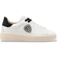 Blauer for woman. F6VICTORY01 White leather Victory sneakers (38), Flat, Laces, Casual