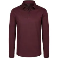 Desoto Longsleeve Poloshirt Essential Burgundy Bordeaux Rød Størrelse