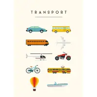 Citatplakat Plakat - Barneplakat - Transport - A3 - - OneSize - Plakat
