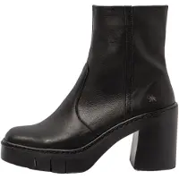 Art for woman. 119741101003_001 1974 Nappa leather ankle boots black -Height heel 9cm (41), 8 to 10 cm, Zip, Casual
