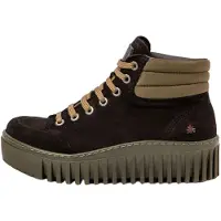 Art for woman. 1153212Q9003_001 Leather Ankle Boots 1532 Brighton black (37), Flat, Suede, Laces, Casual