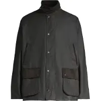 Barbour for man. MWX2585 Bedale waxed jacket with Icons Patch, green-black (XL), Casual, Cotton