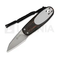 CIVIVI Purr foldekniv, Orange/Black/White G-10, Stonewash
