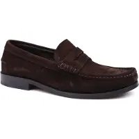 Suitable Penny Loafers Semsket Skinn Brun Størrelse