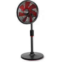 Einhell 3408071, Husholdningsvifte, Svart, Rød, Gulv, 32 cm, 425 - 725 mm, 8 timer - SOLO