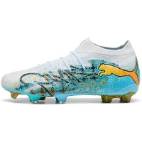 Puma FUTURE 9 ULTIMATE PLAYMAKER FG Football Boots Unisex, Shoes, White/Vibrant Blue/Sun Stream, 48