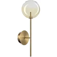 Ideal Lux vegglampe Equinoxe, messing/ravfarget, høyde 45 cm