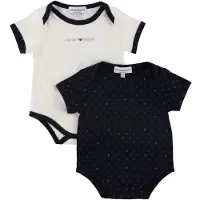 Emporio Armani Bodyer k/e - 2-pack - Aquile Blu - - 12 md - Kortermet body