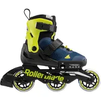 Rollerblade Rulleskøyter - Microblade 3WD - Blue/Lime - Inn - - 28/32 - Rulleskøyter