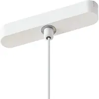 LINDBY LED-pendellampe Lumaro, hvit, 27 cm, 48 V, dimbar