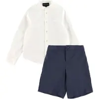 Emporio Armani Sett - Skjorte/Shorts - Hvit/Dark Navy - - 10 år (140) - Shorts