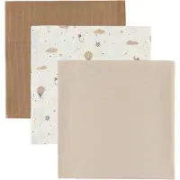 Cam Cam Stoffklutene - 70x70 cm - 3-pack - Dreamland/Camel/Light - - OneSize - Gulpeklut