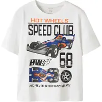 Name It Kids T-skjorte - NkmSiddi - Hotwheels - Bright White - - 11-12 år (146-152) - T-skjorte