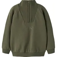 Name it Collegegenser m. Glidelås - NmmOscar - Olive Natt - - 2 år (92) - Collegegenser
