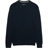 Superdry Cotton Cable Knit Crew Genser