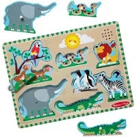 Melissa & Doug MPZ WPZ Zoo Animals Sound Pzl GML, 8 stykker, Dyr, 3 år