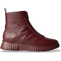 Wonders for woman. A-4425 Burgundy ankle boots A-4425 (41), Leather, Flat, Zip, Casual, Maroon