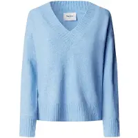 Pepe Jeans for woman. PL7000218 Ashley V Neck blue sweater (M), Casual, Acrylic
