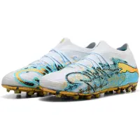 Puma FUTURE 9 ULTIMATE PLAYMAKER MG Football Boots Unisex, Sport, White/Vibrant Blue/Sun Stream, 39