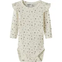 Name it Body I/e - NbfWomi - Snow White/Double Dots - - 1 år (80) - Langermet Body