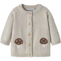 Name it Cardigan - Strikk - NbfOtelia - Peyote Melange - - 68 - Cardigan