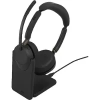 Jabra Evolve3 65 UC Stereo Svart med Link 390c og ladestasjon