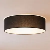 Milagro Lighting Taklampe Marshall, svart, rotting, Ø 50 cm, E27
