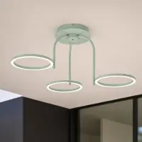 LUCANDE LED utendørs taklampe, Sylvara, grønn, CCT, 3 lyskilder