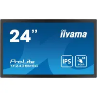 Iiyama ProLite TF2438MSC-B1 - LED-skjerm - 24 (23.8 synlig) - åpen ramme - berøringsskjerm - 1920 x 1080 Full HD (1080p) - IPS - 600 cd/m² - 1000:1 - 5 ms - HDMI, DisplayPort - høyttalere - svart, ma