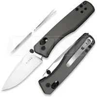 Kizer Cutlery Aegis AEB-L foldekniv, Gray Aluminum, Satin