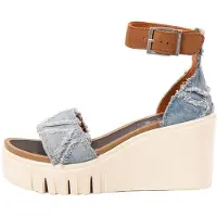 Art for woman. 12085S1H7003_0MU Sandals 2085S Catania blue (39), Fabric, 8 to 10 cm, Buckle, Casual