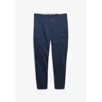 Superdry for man. M7011512A Navy Regular Taper cargo pants (33/32), Casual, Cotton
