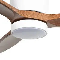 LUCANDE LED-takvifte Faipari, mørkt tre, DC, 132 cm