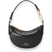 Ralph Lauren for woman. 427938050001 Black half-moon leather bag (OSFA), Casual
