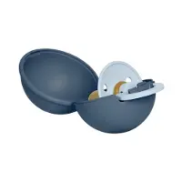 BIBS Colour Smokk/Smokkeboks - Str. 1 - Rund - Baby Blue/Steel B - - 0-6 md - Smokk