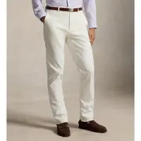 Ralph Lauren for man. 710979503007 Jarrett white Slim Fit satin pants (36/34), Casual, Cotton, Classic