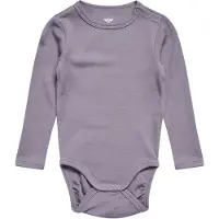 Hummel Body I/e - Ull/Viskose - HmlMini Solid - Grå Ridge - - 3 år (98) - Langermet Body