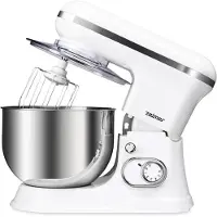 Zelmer ZKR1350, Elektrisk visp, Sølv, Hvit, Visping, Miksing, 5 l, Knapper, Rotasjon, Plast