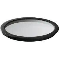 Rösle lokk for ferskvare 28 cm glass/silikon gjennomsiktig/svart