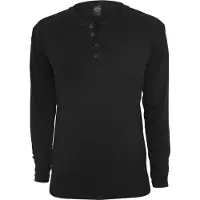Urban Classics Basic Henley Langarmet T-skjorte