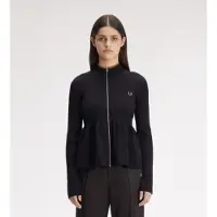 Fred perry for woman. K3112 Black AED cardigan (36), Casual, Polyamide, Sustainable