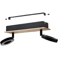 Eglo RIELVES spotskinne L280 2x4,2W tre/sort/hvit FSC