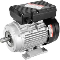 Vevor 0,55 kW elektrisk motor 1400 o/min, AC 220~240 V 4,5 A, 80, B34-ramme, luftkompressormotor enfaset, 19 mm kileaksel, med/mot urskiverotasjon for landbruksmaskiner og generelt utstyr