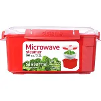 Sistema 1103 Dampkoker for mikrobølgeovn 3,2 L, rød