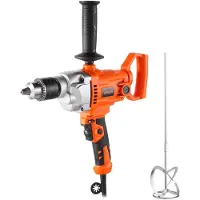Vevor boremikser, 15,89 mm elektrisk boremiksersett med ledning, 0–850 o/min 3,2A blandebor, blandeboremaskin med D-håndtak for boring og blanding, håndholdte sementblandere for fôr, maling, sement